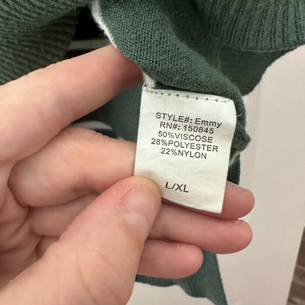 Green Cents of Style Emmy Striped Pullover Sweater Size L/XL - Picture 5 of 8